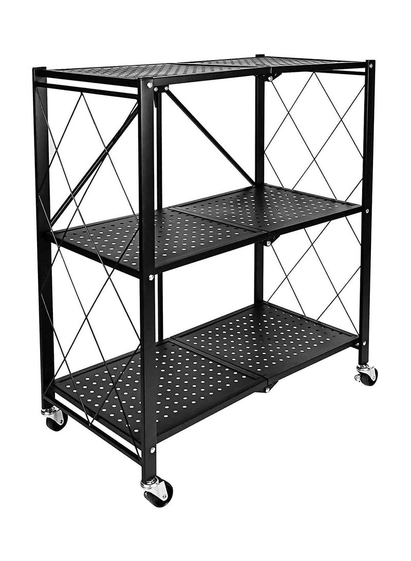 DubaiGallery 3-tier Metal Organizer Rolling Laundry Heavy Duty Rack - Image 2