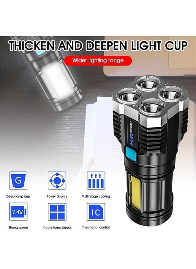 Generic - Rechargeable Flashlight with 4 Modes of Light Long Range - Image 1