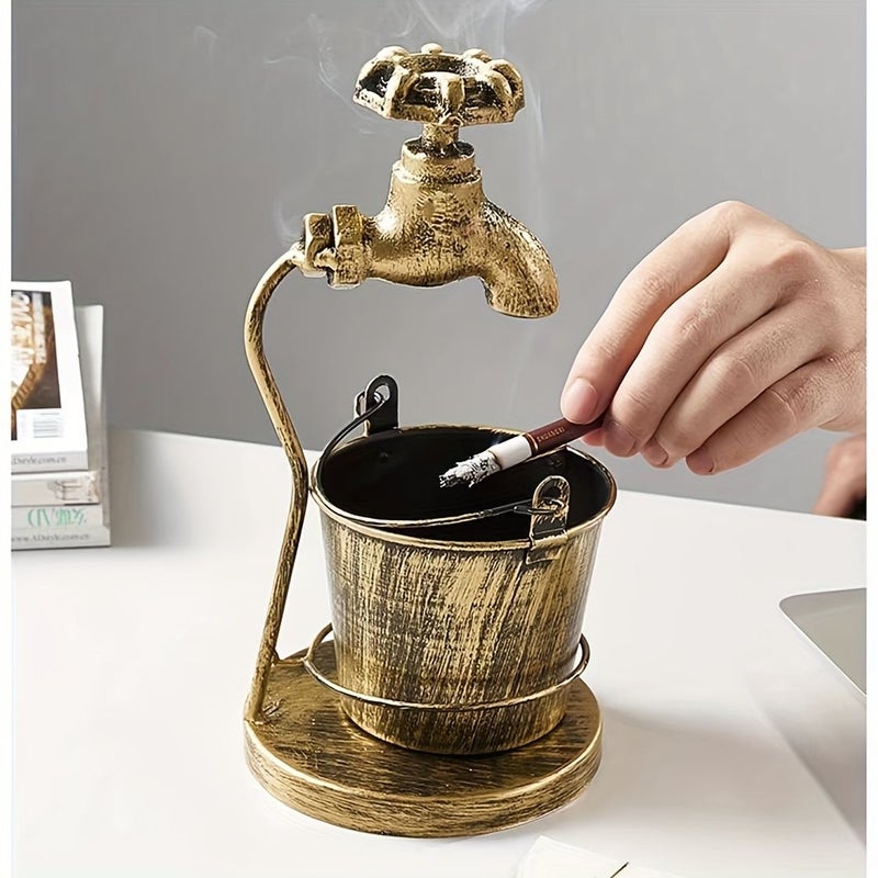 Bird Metal Retro Ashtray Large Anti Flying Ash For Home Living Room Office Decor Gift - Image 1