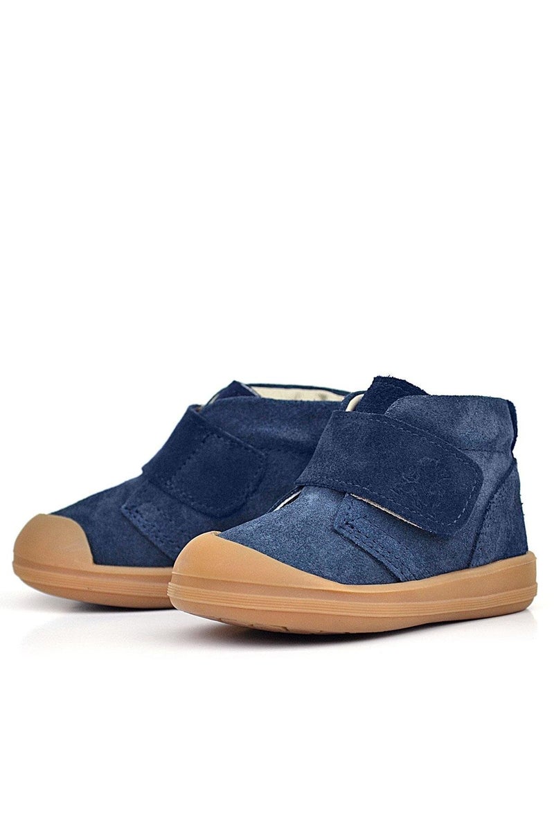 Rakerplus Raker Plus Unisex Yoho Kids' Leather Shoes in Dark Blue with Velcro Strap - Image 4
