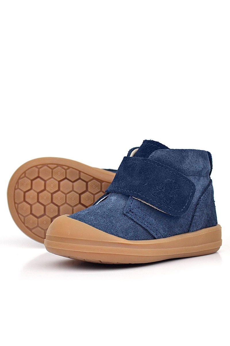 Rakerplus Raker Plus Unisex Yoho Kids' Leather Shoes in Dark Blue with Velcro Strap - Image 5