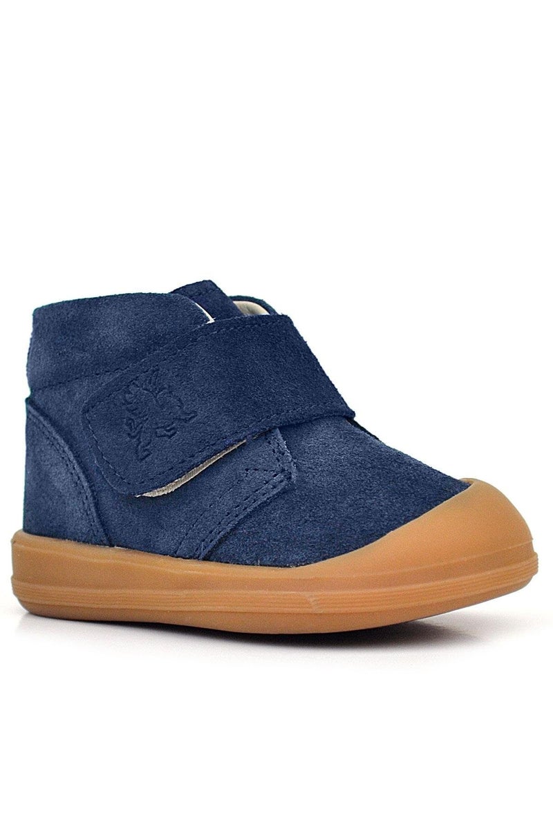 Rakerplus Raker Plus Unisex Yoho Kids' Leather Shoes in Dark Blue with Velcro Strap - Image 1