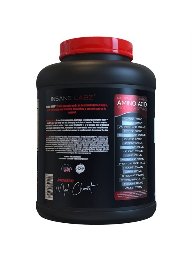 Insane labz Insane Whey,100% Muscle Building Whey Protein, Post Workout, BCAA Amino Profile, Mass Gainer, Meal Replacement, 5lbs, 60 Srvgs, (Vanilla) - Image 3