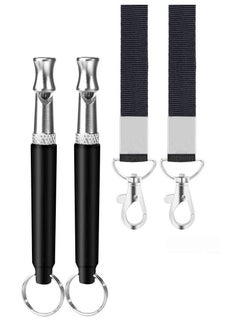 Dog Whistle, Ultrasonic Training Whistles with Adjustable Frequencies, Bark Control Devices for Dogs 16.5 Ft Range That Makes Stop Barking(2 Pack)