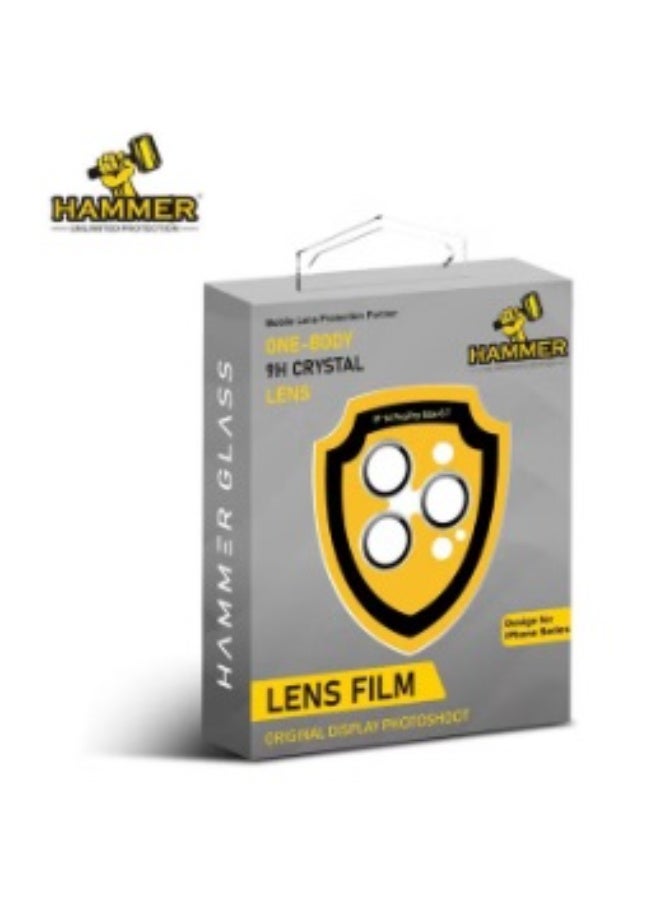 Hammer Glass Camera Lens Protector with Ring for iPhone 13 Pro Max / 13 Pro Suitable for all colors - Image 2