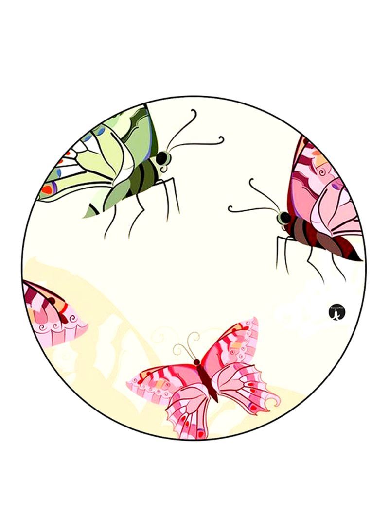Butterflies Printed Mouse Pad  Round  Multicolour