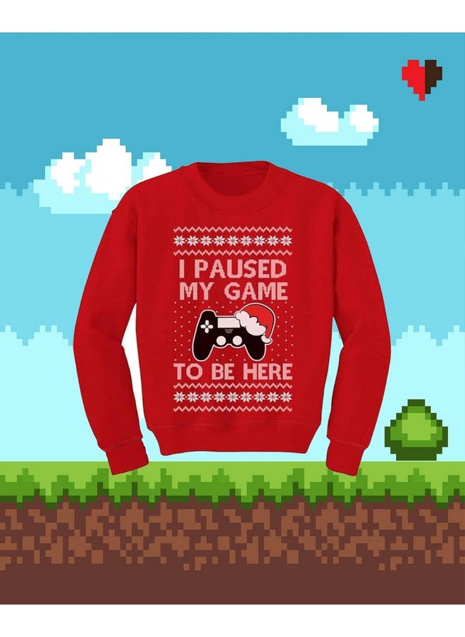 Gaming Kids Ugly Christmas Sweatshirt Gifts for Gamers I Paused My Game to Be Here Youth Holiday Xmas Sweatshirts Large Red - pzsku/ZE5CD0C099CE50E39F2CBZ/45/_/1740982757/1dbc7958-a603-4a71-9f65-71f5e1f48ec1