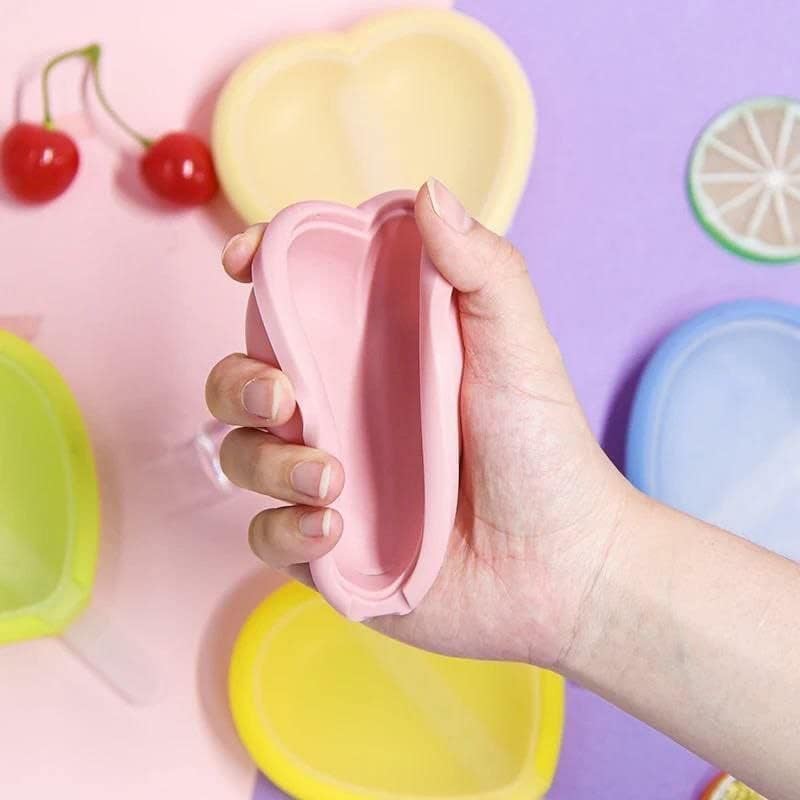 ARYAVART Ice Candy Maker Silicone Popsicle Molds Ice Pop Makers Reusable Ice Lolly Cream Mold HomeMade Heart Shape Easy Release Popsicles Mould Lid with Stick 4Psc_Multicolor - Image 3