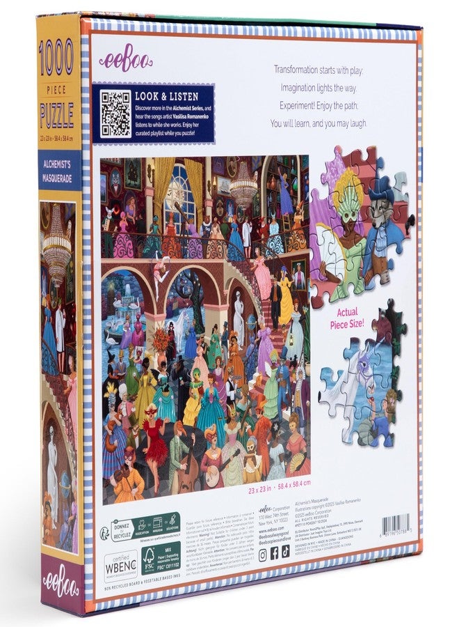 Eeboo - Puzzle 1000 pcs Alchemist's Masquerade - Adult Puzzle 1000 Pieces Cardboard - Dimensions 58.5 x 58.5 cm - Image 2
