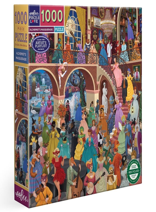 Eeboo - Puzzle 1000 pcs Alchemist's Masquerade - Adult Puzzle 1000 Pieces Cardboard - Dimensions 58.5 x 58.5 cm - Image 1