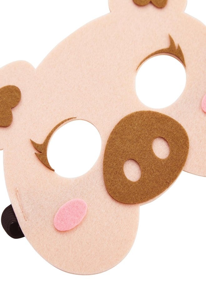 BLUE PANDA 12 Pack Felt Farm Animal Masks for Kids Ages 3-14 - Jungle Safari Dress Up Masks for Birthday Parties, Classroom Rewards, Halloween Costumes, and Pretend Play (7x7.2 In) - Image 5