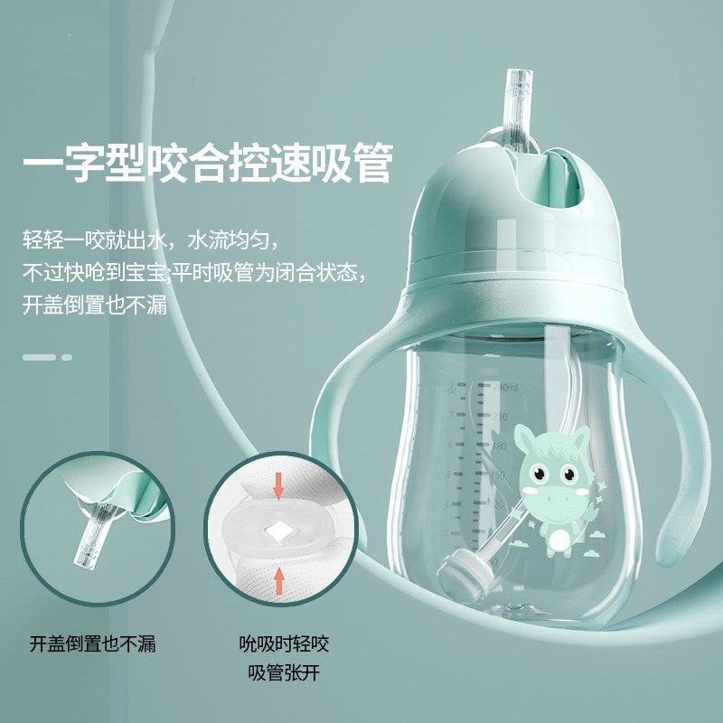 Baby Bottle Newborn Dual-Use Children'S Straw Cup Wide Diameter Set Baby Products Manufacturer - Image 4