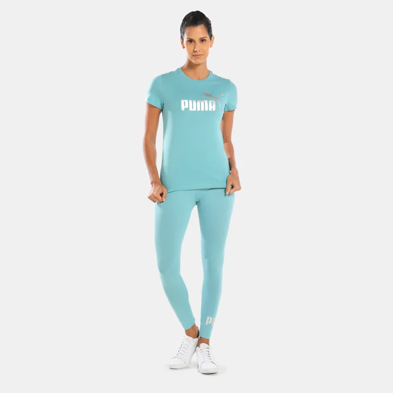 PUMA Women's Essentials+ Metallic Logo T-Shirt