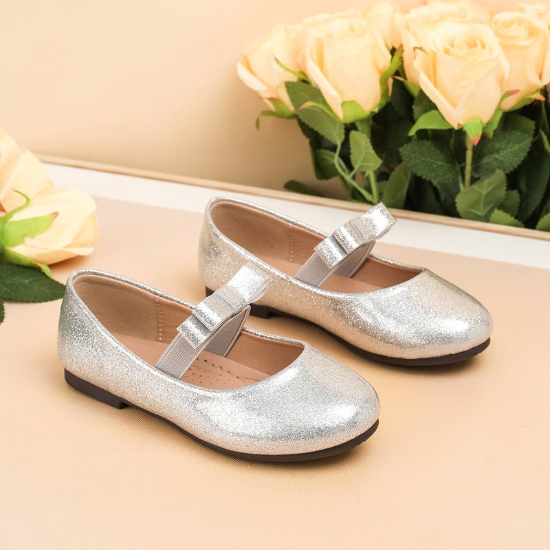 Girls' Princess Shoes, New Stylish Silver Chanel-Style Leather Shoes, Suitable For Dresses, Mary Jane Soft-Soled Single Shoes - Image 5