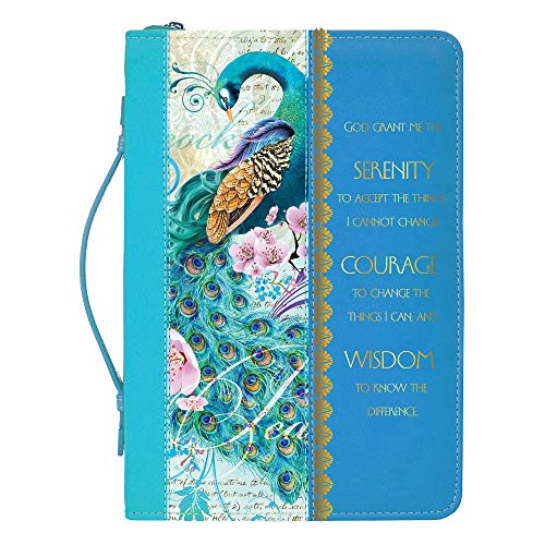 Divinity Boutique Serenity Prayer Bible Cover, Peacock Print, Large - Image 4