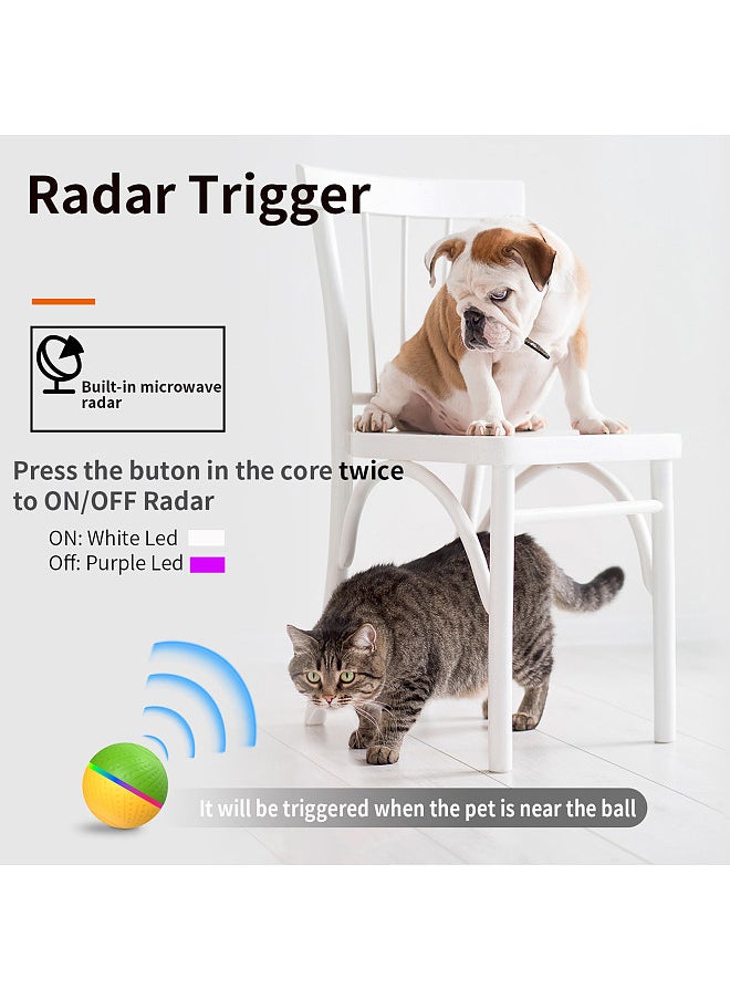 Generic - Toy Ball Dual Mode Design Interactive Dog Toys Jolly Ball - Remote Control Pet Toy with Radar Trigger and Automatic Obstacle Avoidance Function - Waterproof and Safe Material - Rechargeable Battery - Image 1