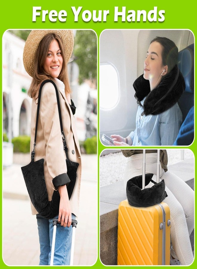 Oyrlize 2P Stuffable Travel Pillow-Stuffable Neck Pillow for Travel-Soft Velvet Travel Neck Pillow Storage Bag Stuffable Clothing Travel Neck Pillow Case Cover Space Saver for Airplane Plane Travel Essentials - Image 5