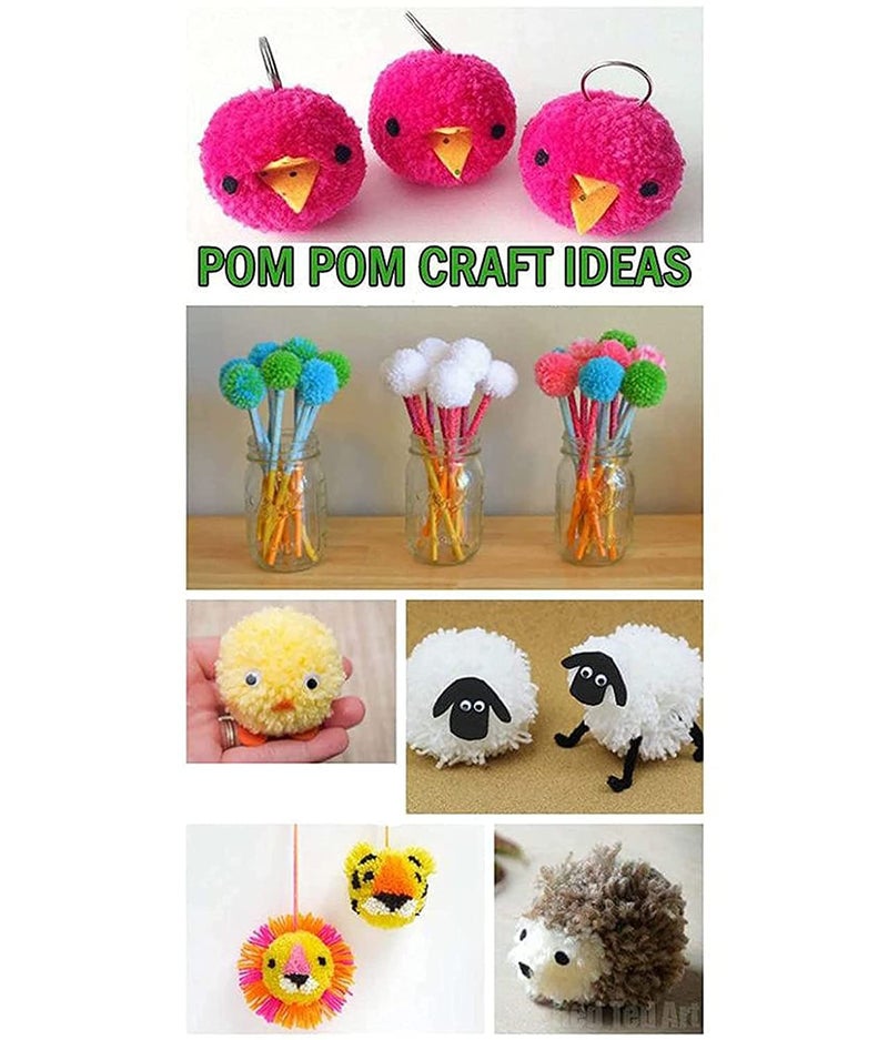 Prokart Round Woolen Gonda Pom Pom Balls for Craft Jewelry Embroidery Making Purpose Round Shape - 1 inch 50 Woolen Balls - Image 2