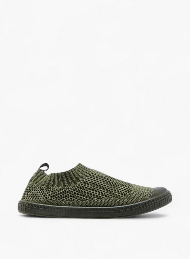 Oaklan by Shoexpress KHAKI Textured Slip-On Sports Shoes for Men | Best Price UAE
