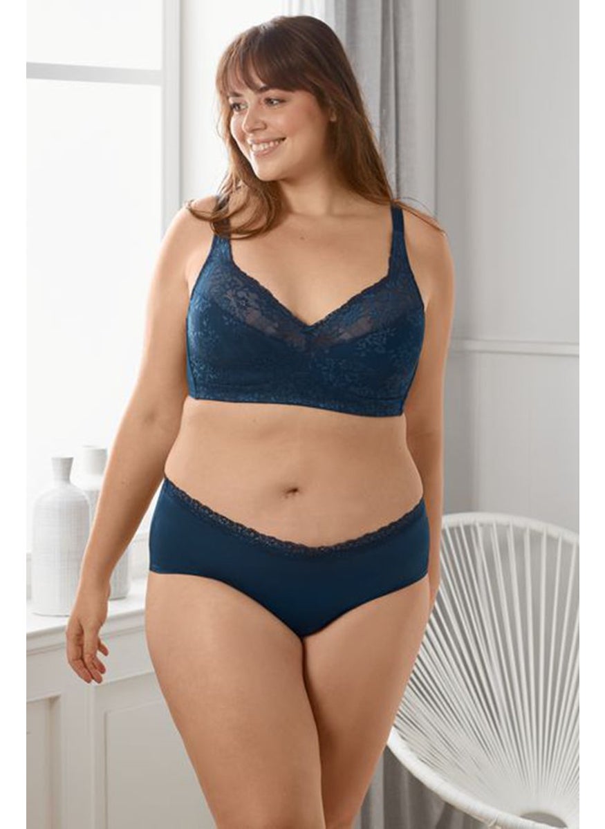Tchibo Women Non Padded Non Wire Soft Bra, Navy  - Image 1