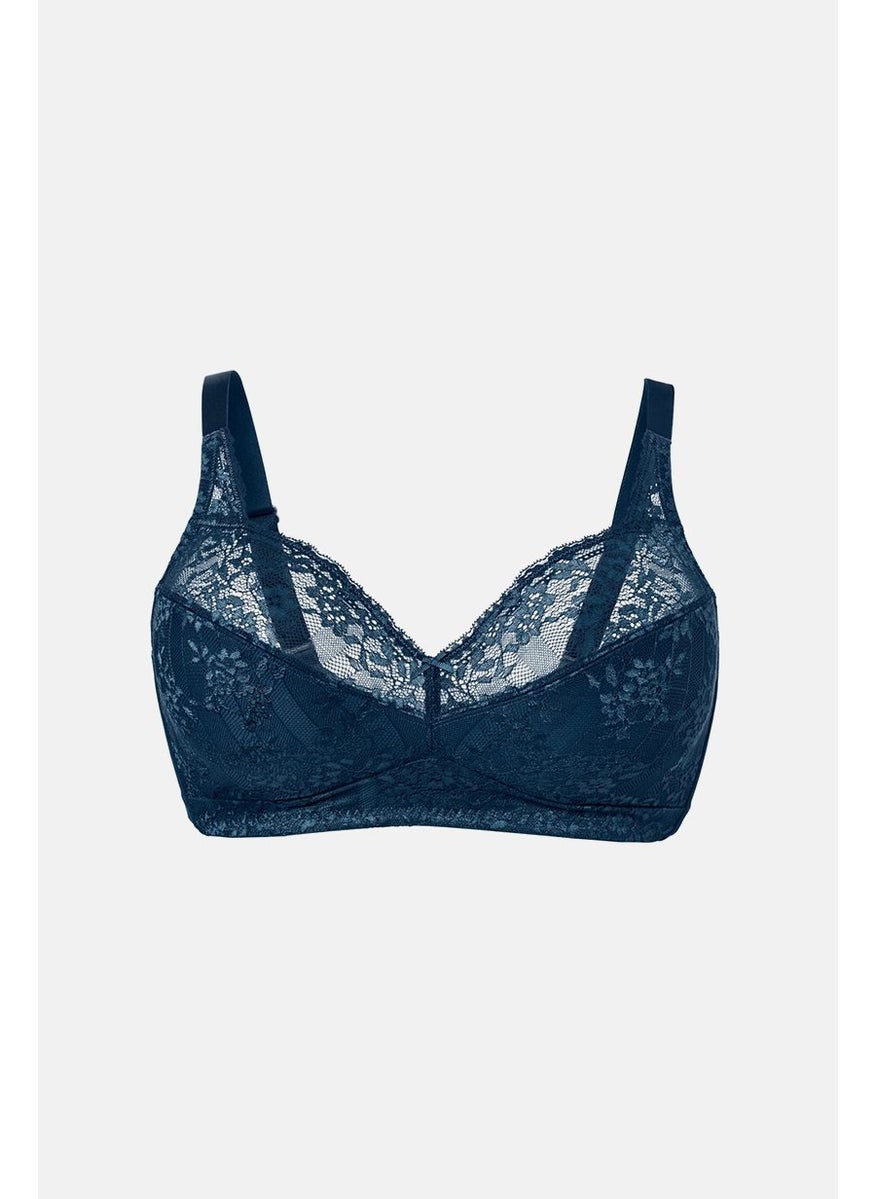 Tchibo Women Non Padded Non Wire Soft Bra, Navy  - Image 2