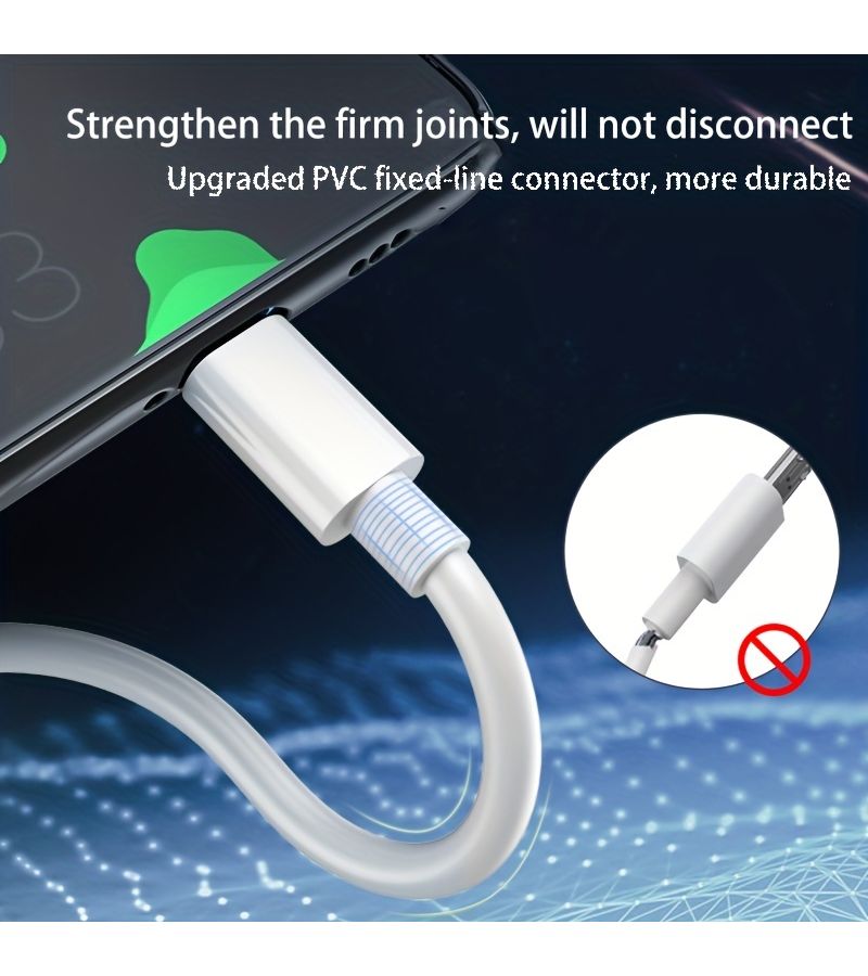 كابل شحن سريع من نوع USB-C أبيض 0.5 متر متوافق مع هواتف وأجهزة لوحي سامسونج ولغ أندرويد - Image 5