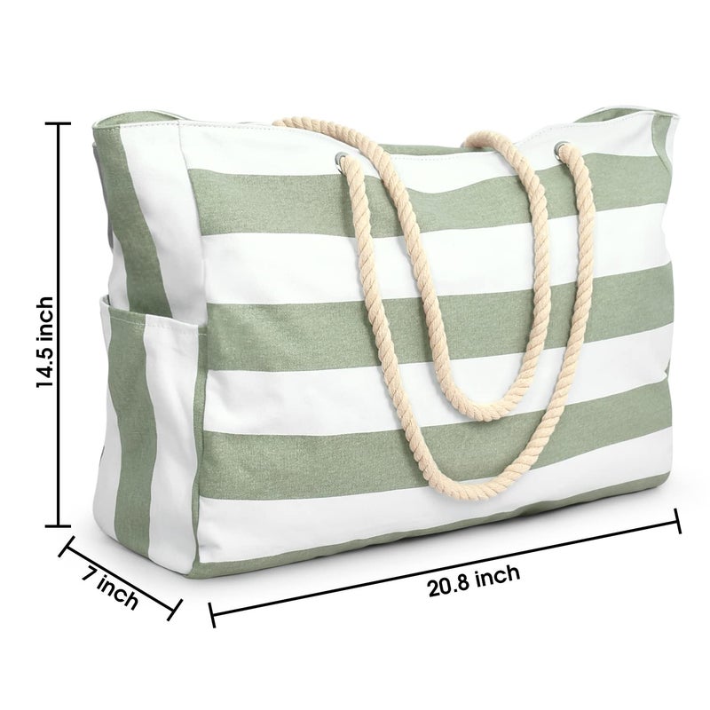 Becokan Beach Bags for Women Large Waterproof Beach Tote Bag Zipper Beach Bags Waterproof Sandproof Swim Pool Bag Large Tote - Image 4