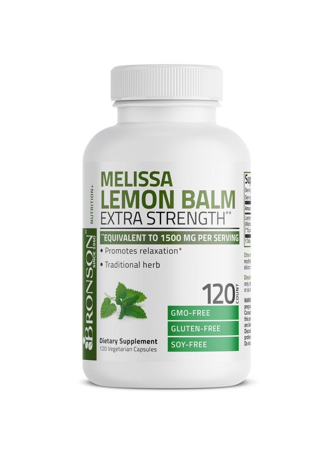 Bronson Melissa Lemon Balm Extra Strength, Non-GMO, 120 Vegetarian Capsules - Image 5