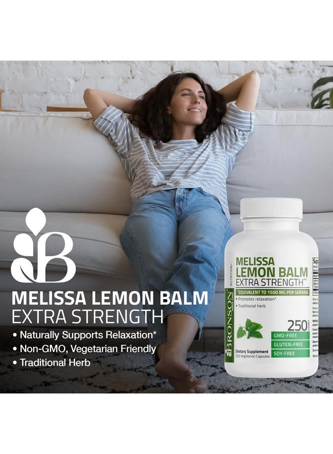 Bronson Melissa Lemon Balm Extra Strength, Non-GMO, 120 Vegetarian Capsules - Image 4