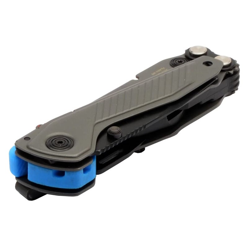 SOG Everyday Daily Solution EDC CRYO D2 Steel Compact Pocket Size Flash MT Multi-Tool, 7 Tools, Stainless-Steel Housing, Urban Gray & Cyan - Image 5