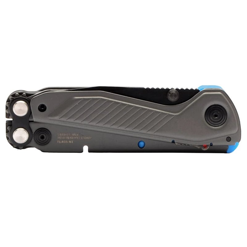 SOG Everyday Daily Solution EDC CRYO D2 Steel Compact Pocket Size Flash MT Multi-Tool, 7 Tools, Stainless-Steel Housing, Urban Gray & Cyan - Image 4