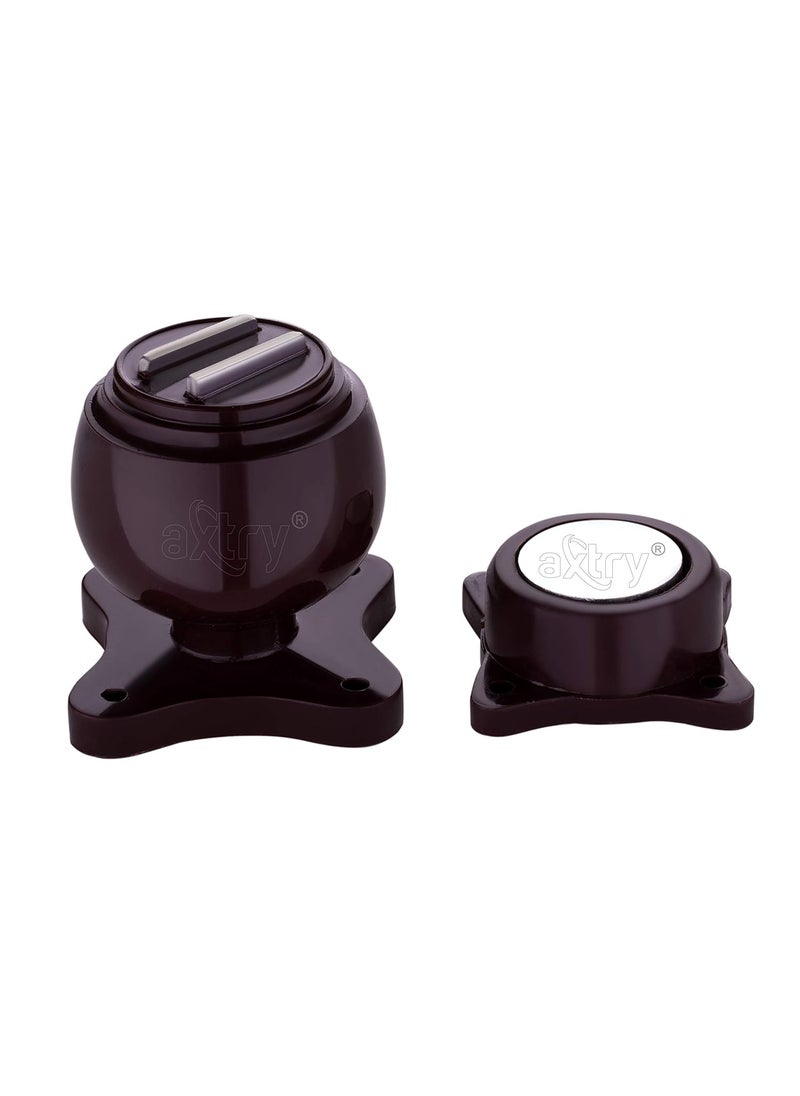 Axtry Axtry Pack of 3 Door CatcherDoor MagnetDoor Magnet CatcherDoor HolderDoor Catcher MagneticDoor CatchMagnetic Door StopperDoor Magnetic CatcherDoor Stopper Home Brown  - Image 4