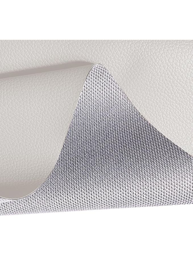 White Marine Vinyl Upholstery Fabric 0 7mm Thick Waterproof Wear Resistant Faux Leather - Image 1