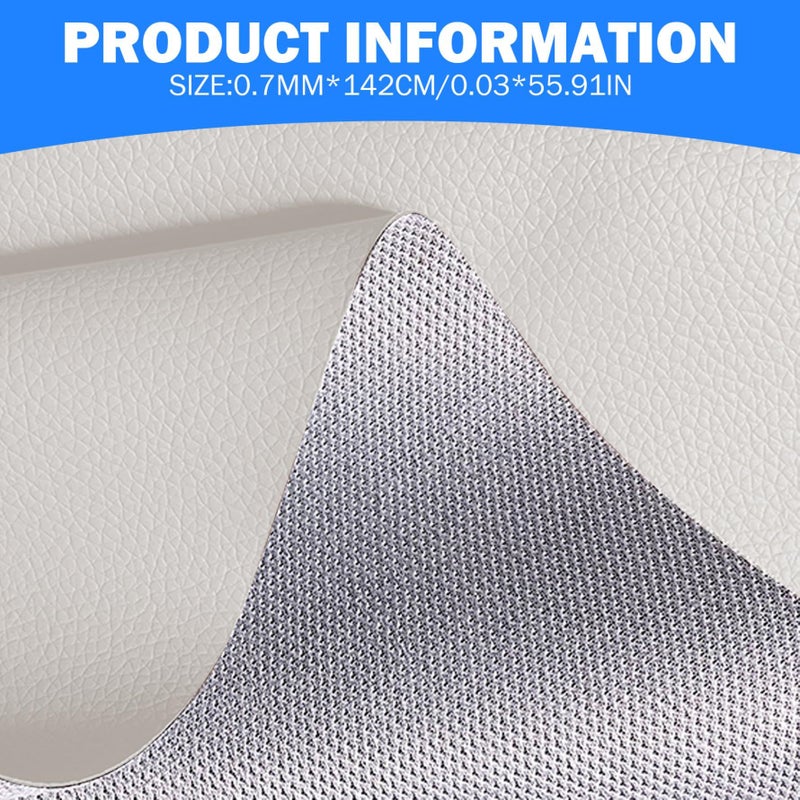 White Marine Vinyl Upholstery Fabric 0 7mm Thick Waterproof Wear Resistant Faux Leather - Image 4