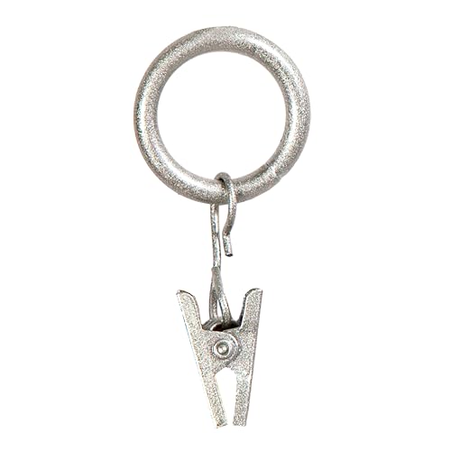 Kenney Petit Window Curtain Clip Rings Pewter 14 count pack of 1