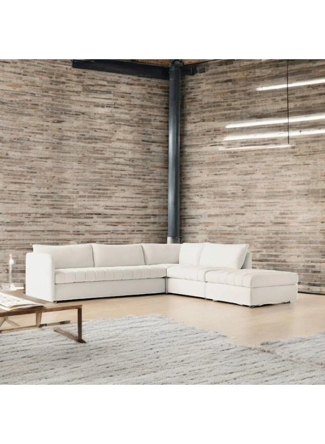 كستم ديكو أريكة كليسموس القماشية على شكل حرف L - أريكة قابلة للتخصيص لغرفة المعيشة، تنجيد فاخر، تصميم على شكل حرف L - Image 2