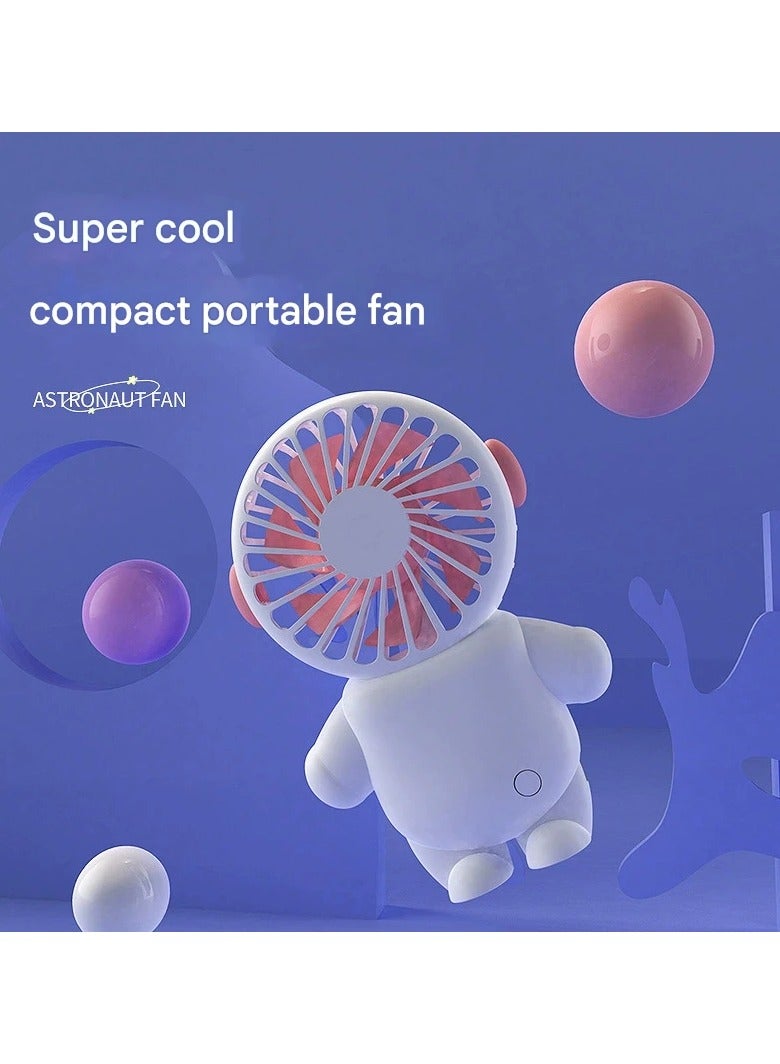 Goolsky Astronaut Mini Fan – USB Rechargeable Portable Pocket Fan, Cute Space Design Quiet Cooling, Travel/Office/Outdoor Use - Image 1