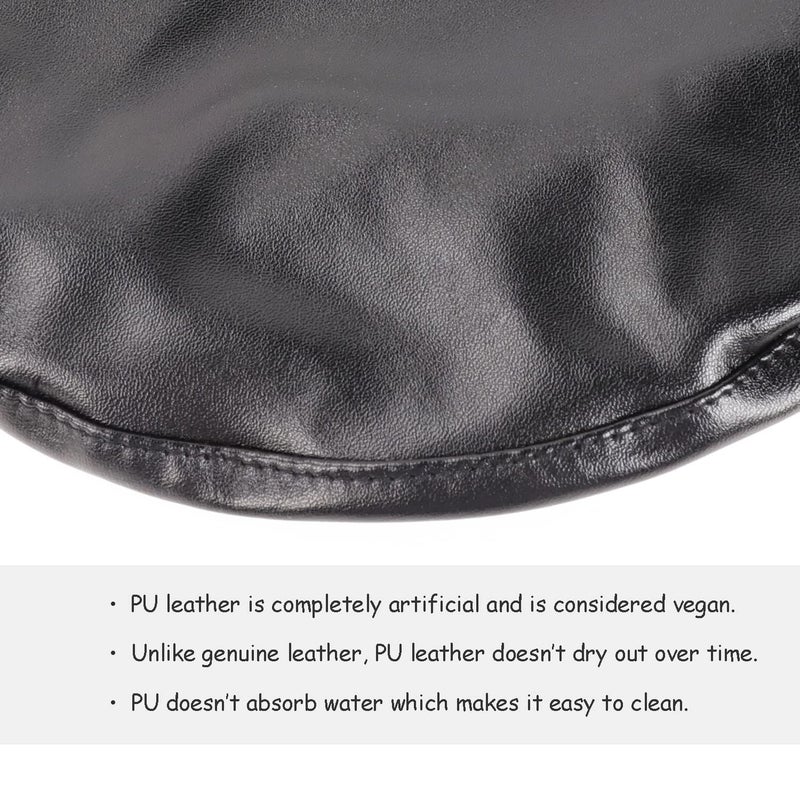 Wheebo PU Leather Berets for Women French Beret Hats Artist Painter Hat Classic Solid Style(Black) - Image 4