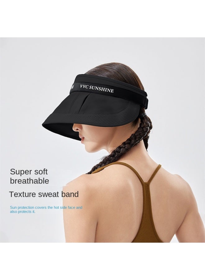 VVC Summer Sun Protection Hat, Portable And Lightweight Roll-up Brim Hat, Adjustable Wide Brim Cap For Outdoor Travel And Commuting - Image 3