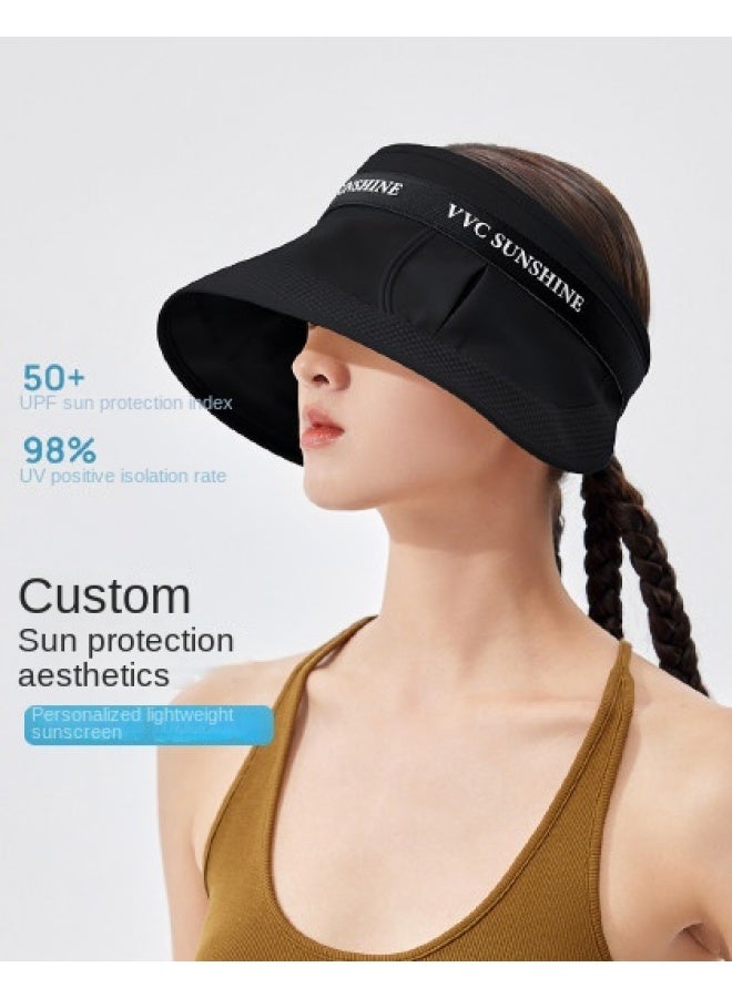 VVC Summer Sun Protection Hat, Portable And Lightweight Roll-up Brim Hat, Adjustable Wide Brim Cap For Outdoor Travel And Commuting - Image 1