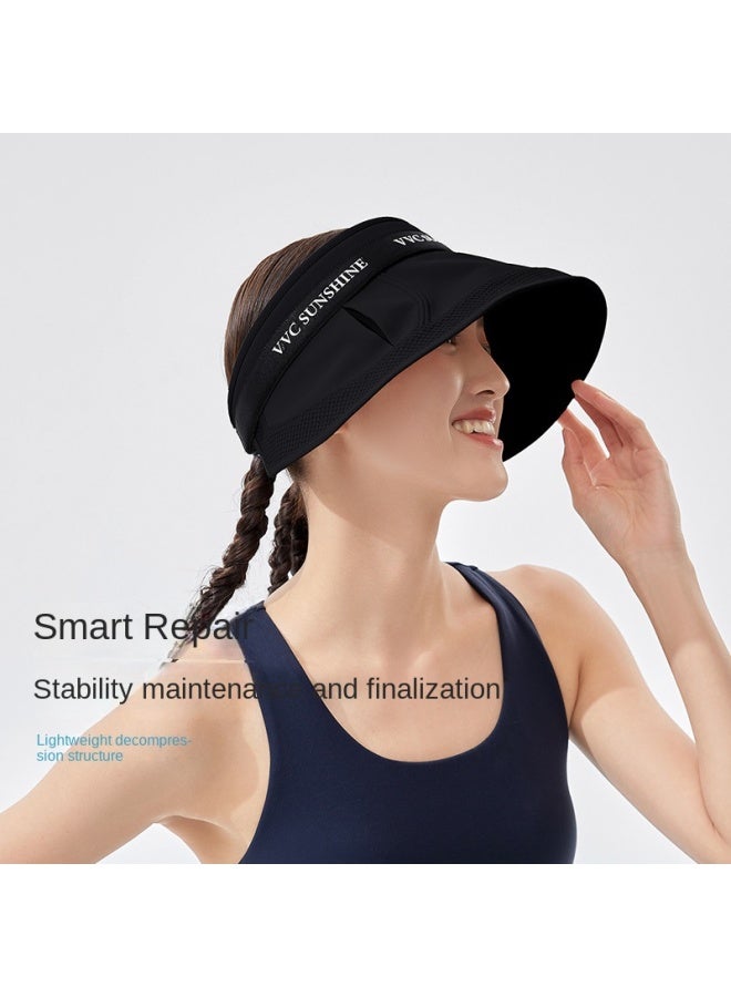 VVC Summer Sun Protection Hat, Portable And Lightweight Roll-up Brim Hat, Adjustable Wide Brim Cap For Outdoor Travel And Commuting - Image 2
