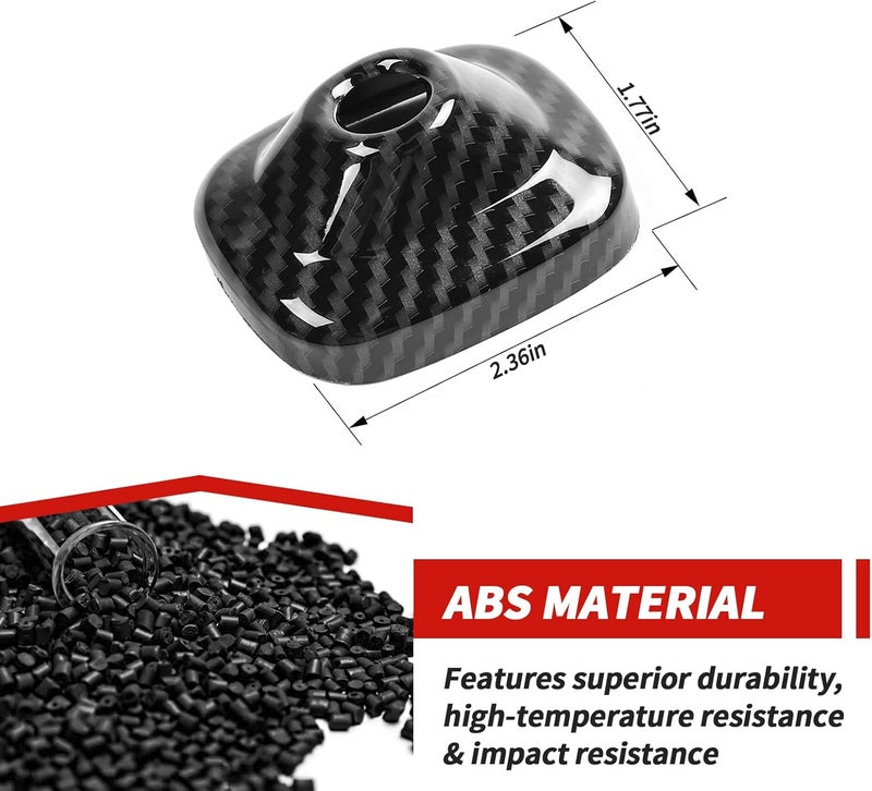 Amayum Radio Antenna Base Trim Cover for Ford F150 Raptor 2009-2015 - Black Carbon Fiber Finish - Image 5