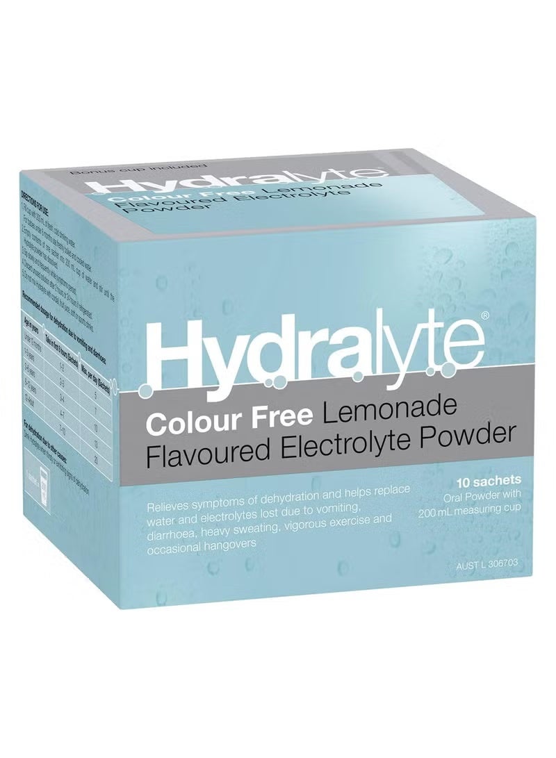 Hydralyte Electrolyte powder, 10 sachets, lemonade - Image 1