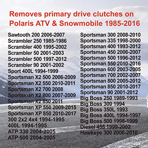 DPHXF Primary & Secondary Drive Clutch Puller Tool Set 2870903 2870506 Replacement for Polaris ATV - Image 5