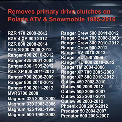 DPHXF Primary & Secondary Drive Clutch Puller Tool Set 2870903 2870506 Replacement for Polaris ATV - Image 4