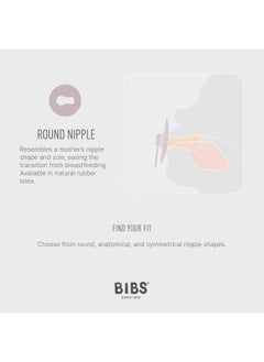 BIBS عبوة من 2 لهاية ملونة من اللاتكس S2 بالفانيليا وأحمر الخدود  - Image 4