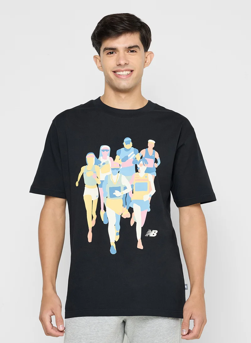 نيو بالانس Athletics System That Runs T-Shirt