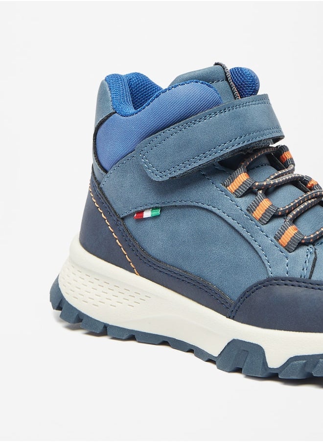 LBL by Shoexpress - Boys Solid Low Ankle Boots with Hook and Loop Closure - Image 1