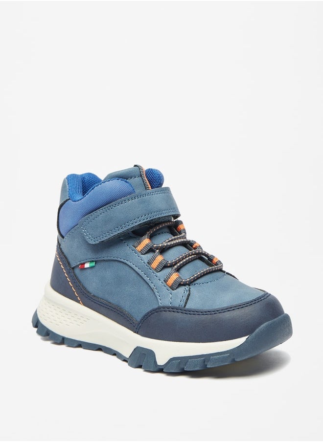 LBL by Shoexpress - Boys Solid Low Ankle Boots with Hook and Loop Closure - Image 1