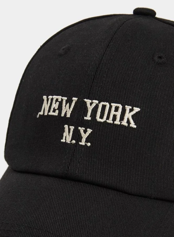 Styli Black Embroidered Baseball Cap
